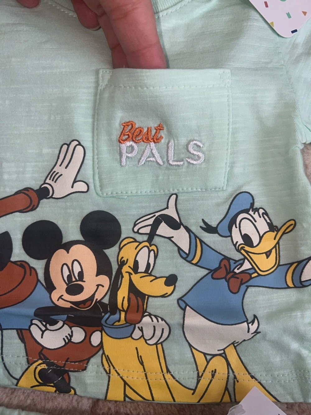 NEW Disney Mint Green "Best Pals" Character Short Matching Set - Picture 3 of 11